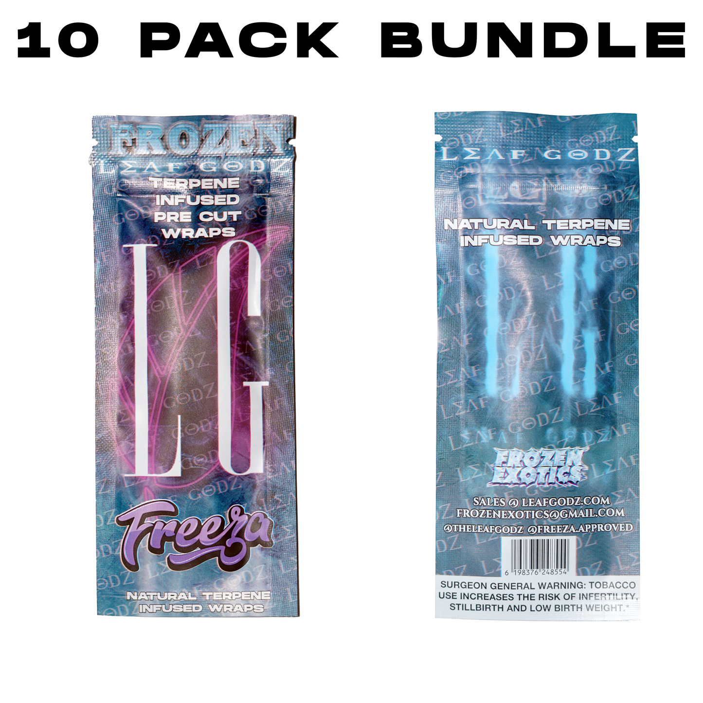 Freeza Terpene Infused Wraps 10 Pack Bundle