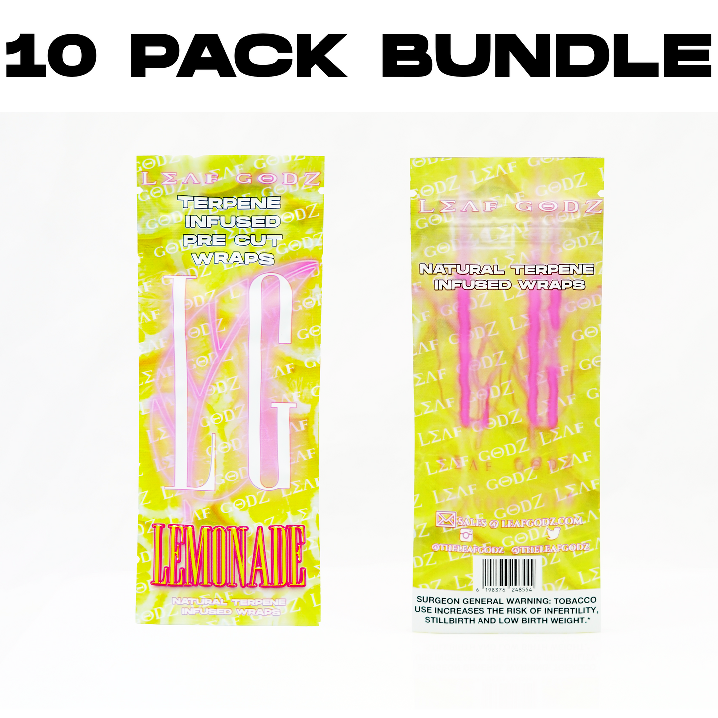 Lemonade Terpene Infused Wraps 10 Pack Bundle